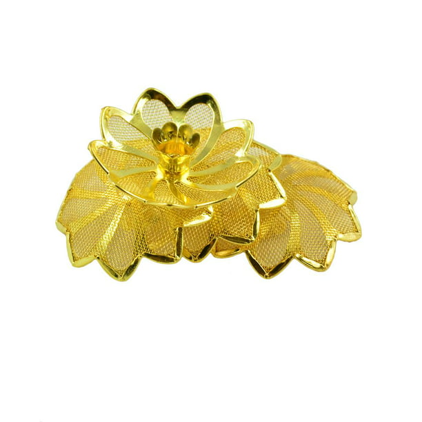 10pcs Gold Plated Alloy Big Rose Flower Pendant Fashion Jewelry Findings